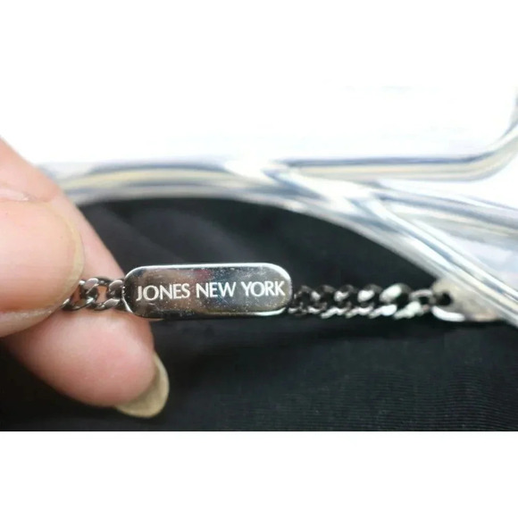 Jones New York Full Zip Black Jacket-Size Large-Lined-Side Zips - Picture 4 of 12